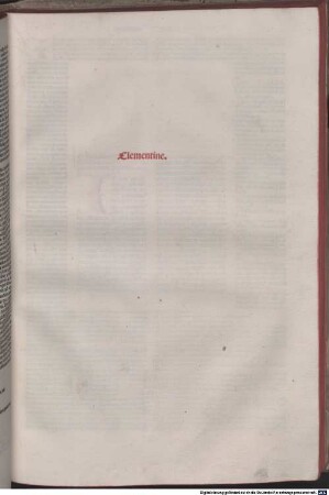 Liber Sextus : Mit der Glosse von Johannes Andreae und Summaria und Divisiones von Dominicus de Sancto Geminiano u.a.; mit Privileg. [1-2], [2]. Constitutiones