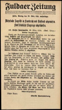 Ausgabe vom Montag, den 20. März 1916.