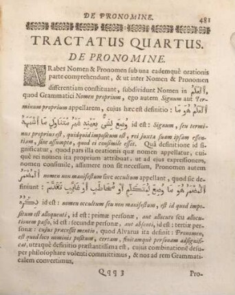 Tractatus Quartus. De Pronomine.