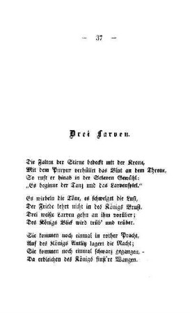 Drei Larven
