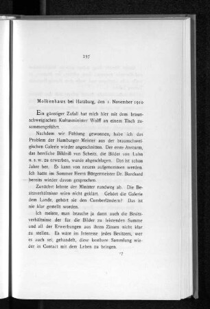 Molkenhaus bei Harzburg, den 1. November 1910