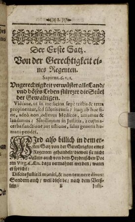Der Erste Satz. - Der Fünffte Satz.