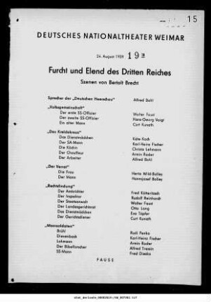 Furcht und Elend des Dritten Reiches