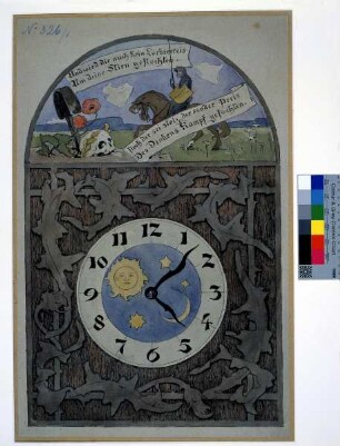 Entwurf für eine Wanduhr