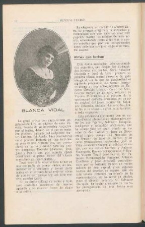 [Fotografía de] Blanca Vidal