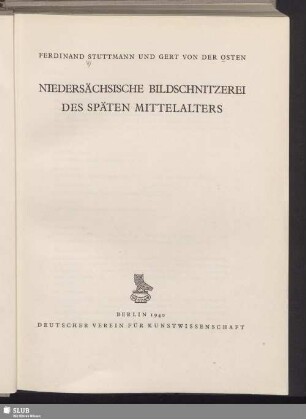 Niedersächsische Bildschnitzerei des späten Mittelalters