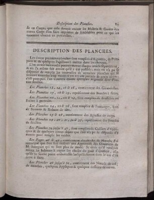 Description Des Planches.