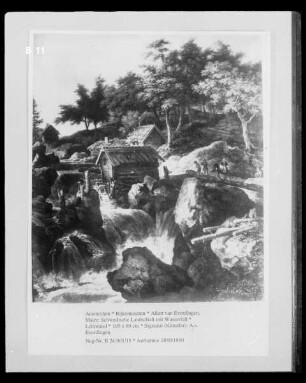 Schwedische Landschaft mit Wasserfall