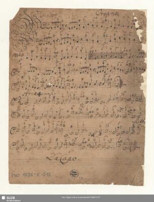 Organo. [= b bez.; nur Cantata "Was du tust"]