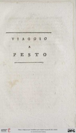 Viaggio a Pesto