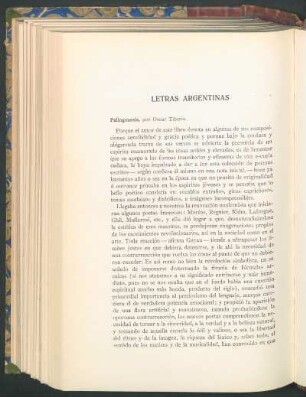 Palingenesia, por Oscar Tiberio