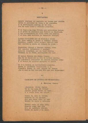 VI - Canción de otoño en primavera : A Martínez Sierra