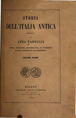Storia dell'Italia antica. 1