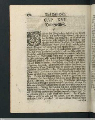 Cap. XVII. Der Gottlose.