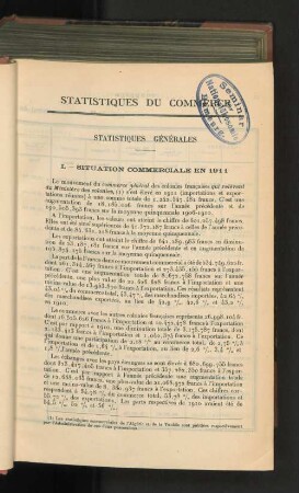 Statistiques Générales.