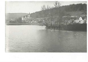 Donauhochwasser; Blick in Richtung Kloster Gorheim