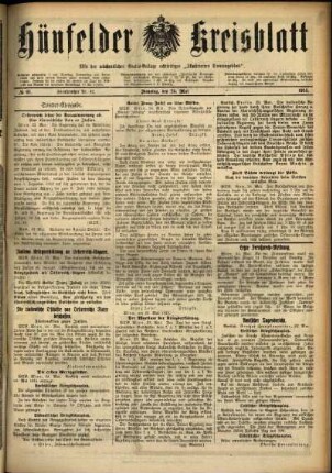 Ausgabe vom Dienstag, den 25. Mai 1915.