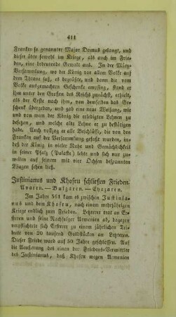 Justinianus und Khosru schließen Frieden