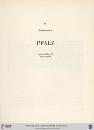 II. Kurfürstentum Pfalz, Landesteil Oberpfalz (Kuroberpfalz)