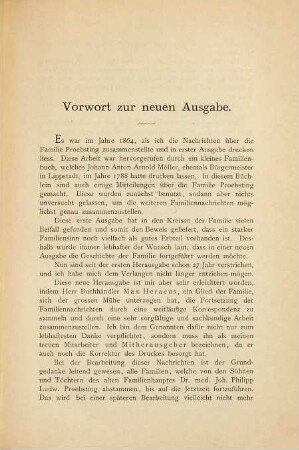 Nachrichten über die Familie Proebsting : Herausgegeben von Friedrich Proebsting