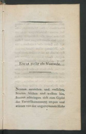 Etwas mehr als Vorrede.