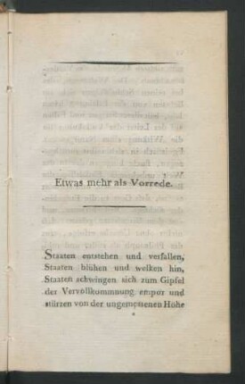 Etwas mehr als Vorrede.