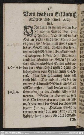 Vom wahren Erkäntniß GOttes und seines Sohnes