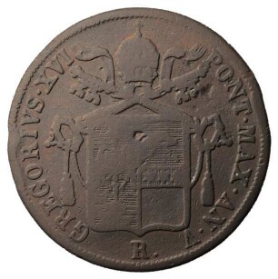 Fundmünze, 1 Baiocco, 1835