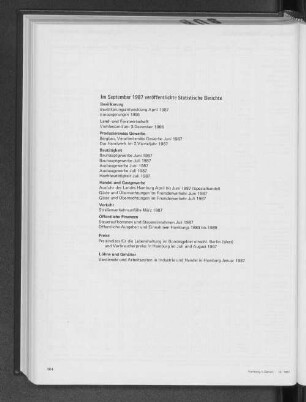 Im September 1987 veröffentlichte Statistische Berichte