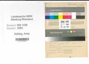 Entnazifizierung Anna Koberg , geb. 22.07.1882 (Firmeninhaberin)