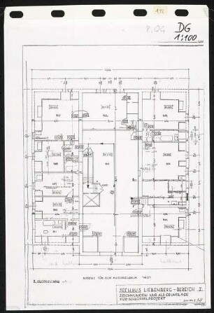 Seehaus Liebenberg, Liebenberg Umbau: Bestandszeichnung. Grundriss 2. Obergeschoss 1:100