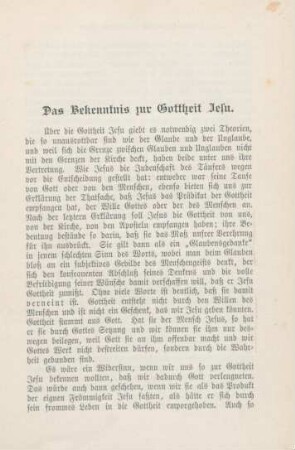 5-21 Das Bekenntnis zur Gottheit Jesu