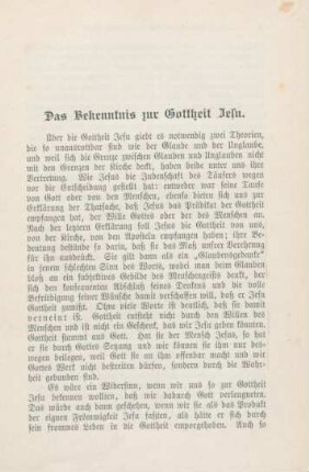 5-21 Das Bekenntnis zur Gottheit Jesu