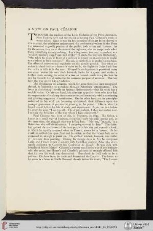 A Note on Paul Cézanne