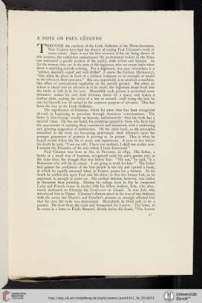 A Note on Paul Cézanne