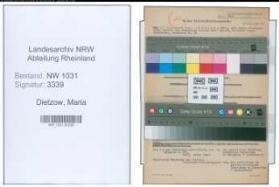 Entnazifizierung Maria Dietzow , geb. 15.12.1899 ()