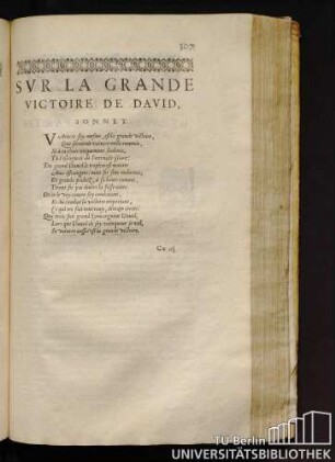 Sur La Grande Victoire De David, Sonnet.