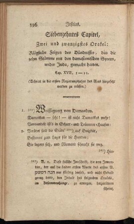 Siebenzehntes Capitel, Zwei und zwanzigstes Orakel