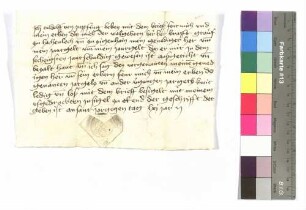Rüd von Bopfingen: Dienstgeld; Siegel: Rüd von Bopfingen.