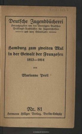 Hamburg zum zweiten Mal in der Gewalt der Franzosen 1813-1814