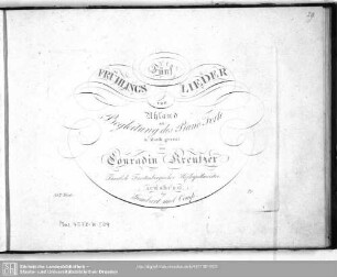 Fünf Frühlings-Lieder von Uhland mit Begleitung des Pianoforte : 33tes Werk