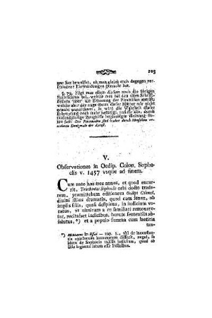 Observationes in Oedip. Colon. Sophoclis v. 1457 vsque ad finem