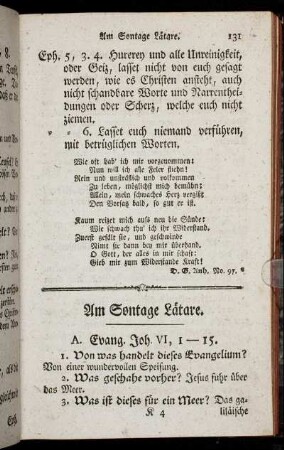 Am Sontage Lätare.