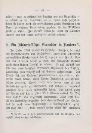 9. Ein Niederhessischer Grenadier in Flandern.