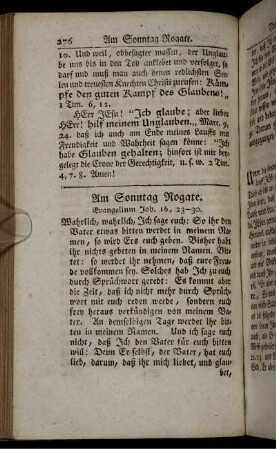 Am Sonntag Rogate. - Am Sonntag Exaudi.
