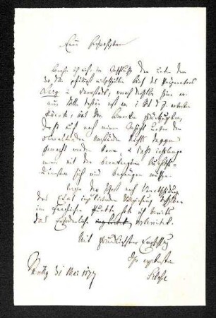 Brief von Silcher