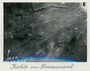 Foto der Kehle des Forts Douaumont (Luftbild)