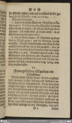 VI. Evangelischer Glauben an Christum