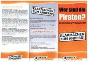 Informations- und Propagandaschrift der Piratenpartei zu den Landtagswahlen in Nordrhein-Westfalen 2012