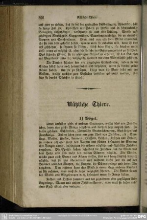 Nützliche Thiere